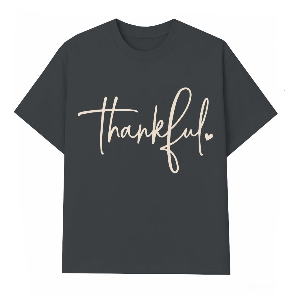 Thankful T-shirt – Funny Thanksgiving Gift for Thanksgiving Lovers Cute Fall - front view