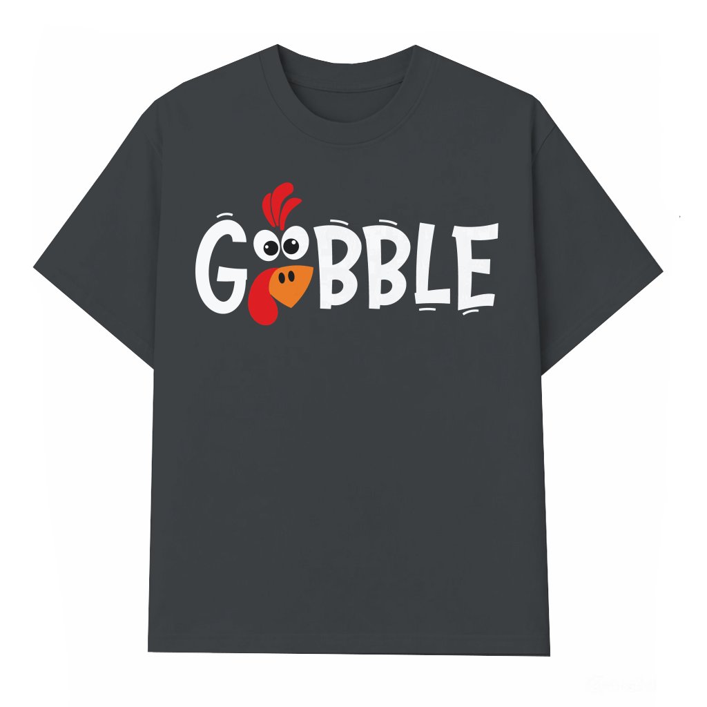 Gobble Turkey T-shirt – Funny Thanksgiving Gift - front view
