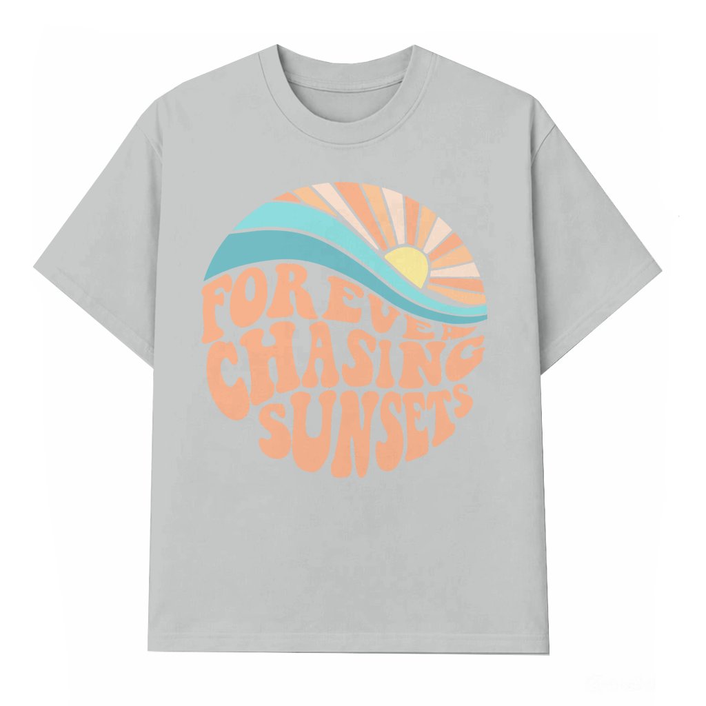 Forever Chasing Sunsets T-shirt – Gift for Women Beach Retro - front view