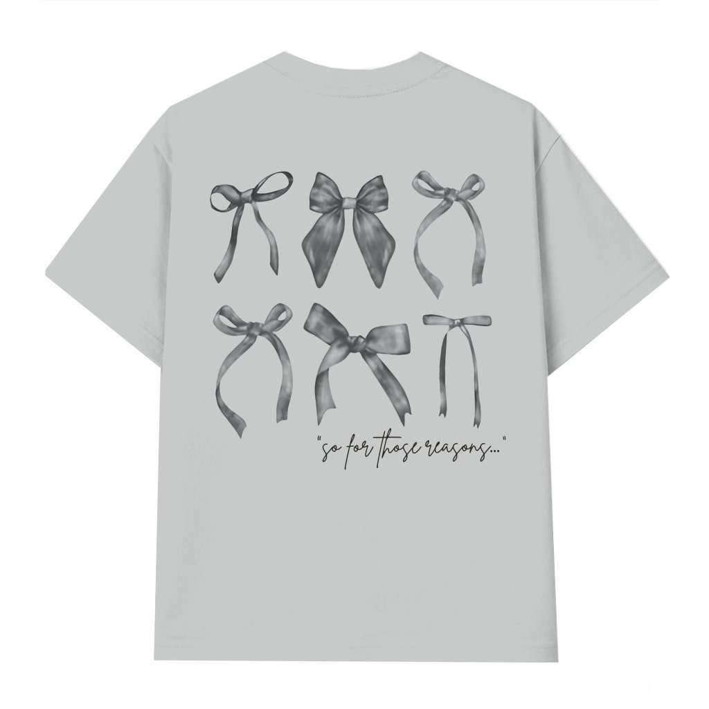 Elegant Bow Script T-Shirt – Chic Stylish Gift for Her - front view