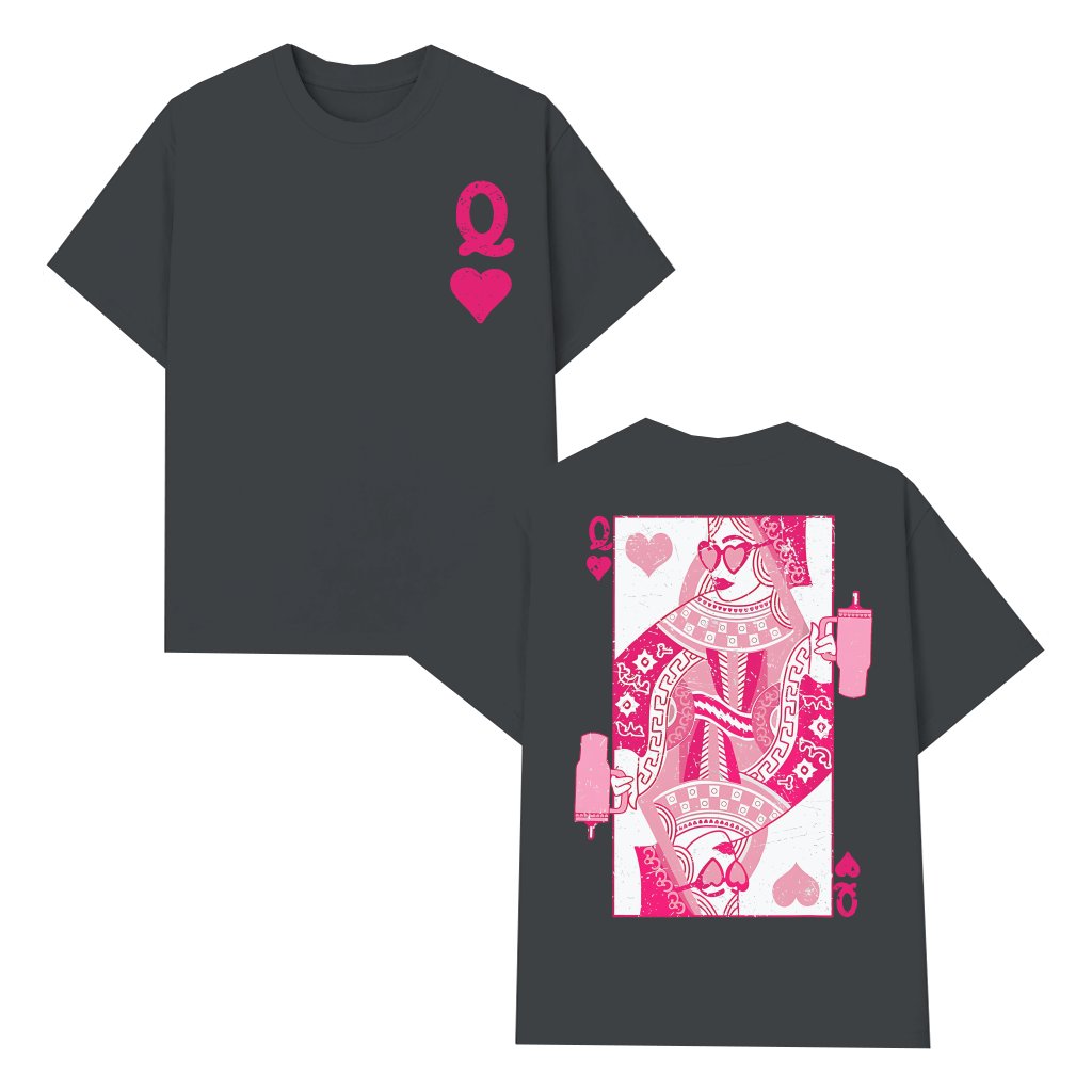 Queen of Hearts T-shirt – Valentine's Day Gift for Mama Cute - front view