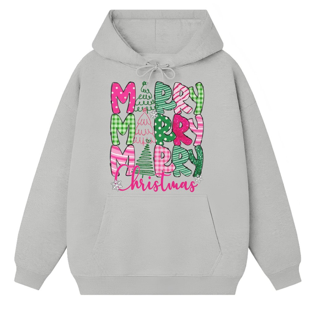 Merry Christmas Hoodie – Christmas Holiday Gift Festive - front view