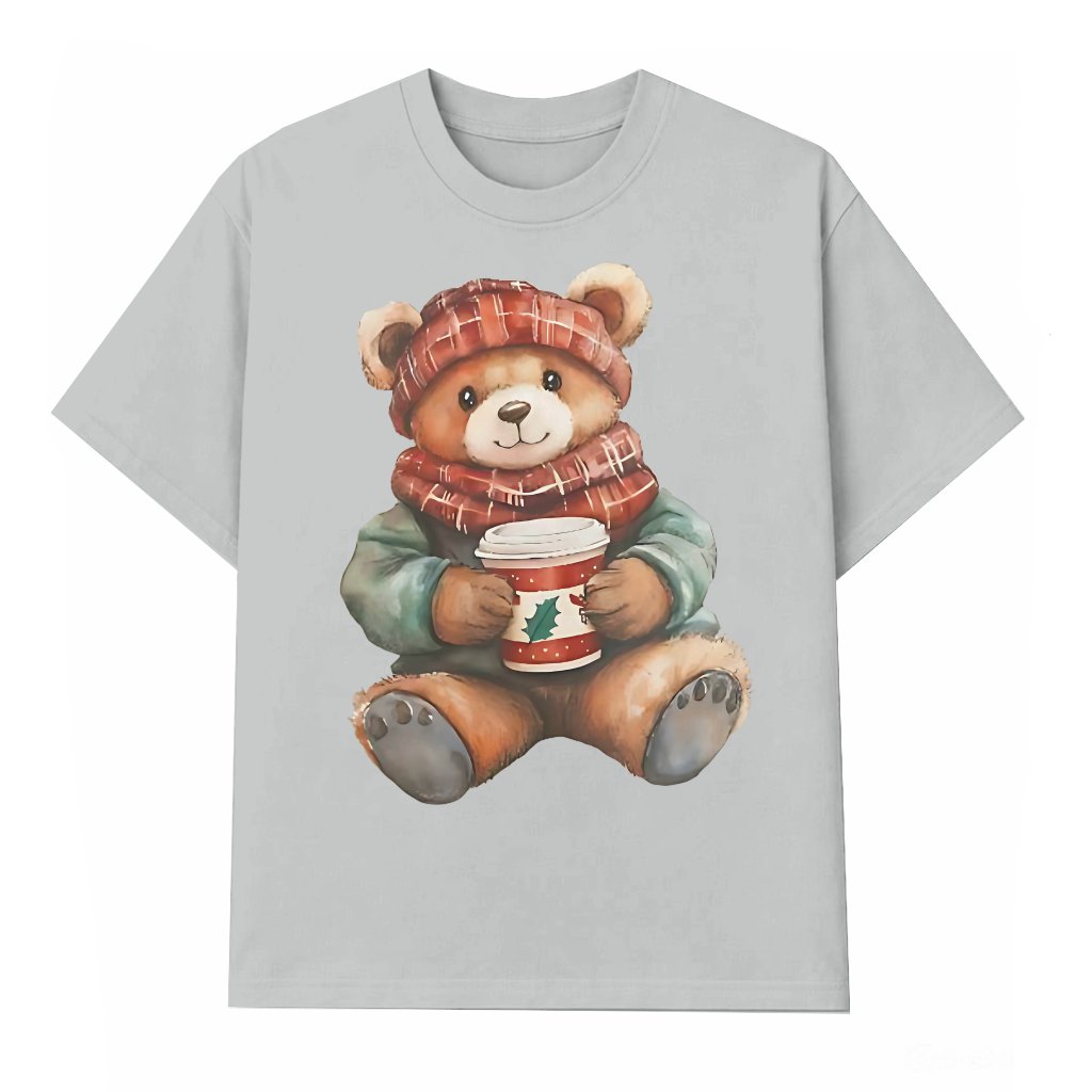 Cuddle Bear T-shirt – Christmas Gift for Her - front view