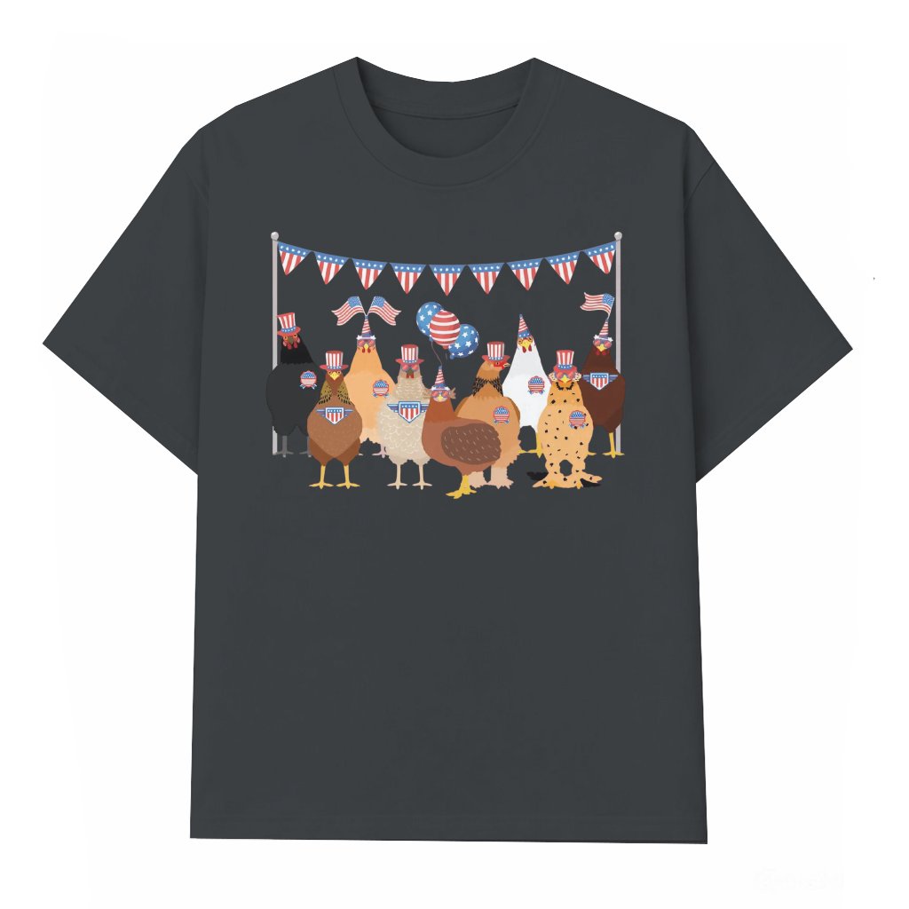 American Chicken T-shirt 4th of July – Funny Farm Animal Gift - front view