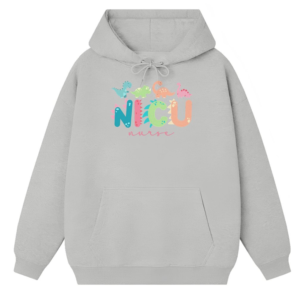 NICU Nurse Dinosaur Hoodie – Appreciation Gift for NICU Nurses - front view