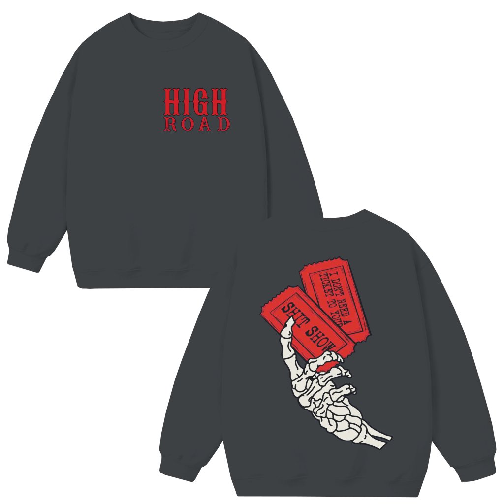 Funny Cow Print Sweatshirt – Graphic Meme Birthday Gift - front view