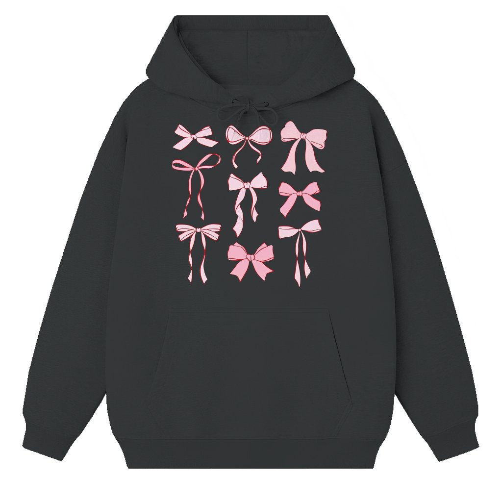 Pink Bow Hoodie – Gift for Women - front view