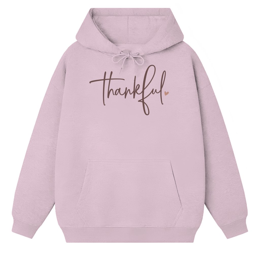 Thankful Fall Hoodie – Thanksgiving Gift Cute Autumn Design - front view