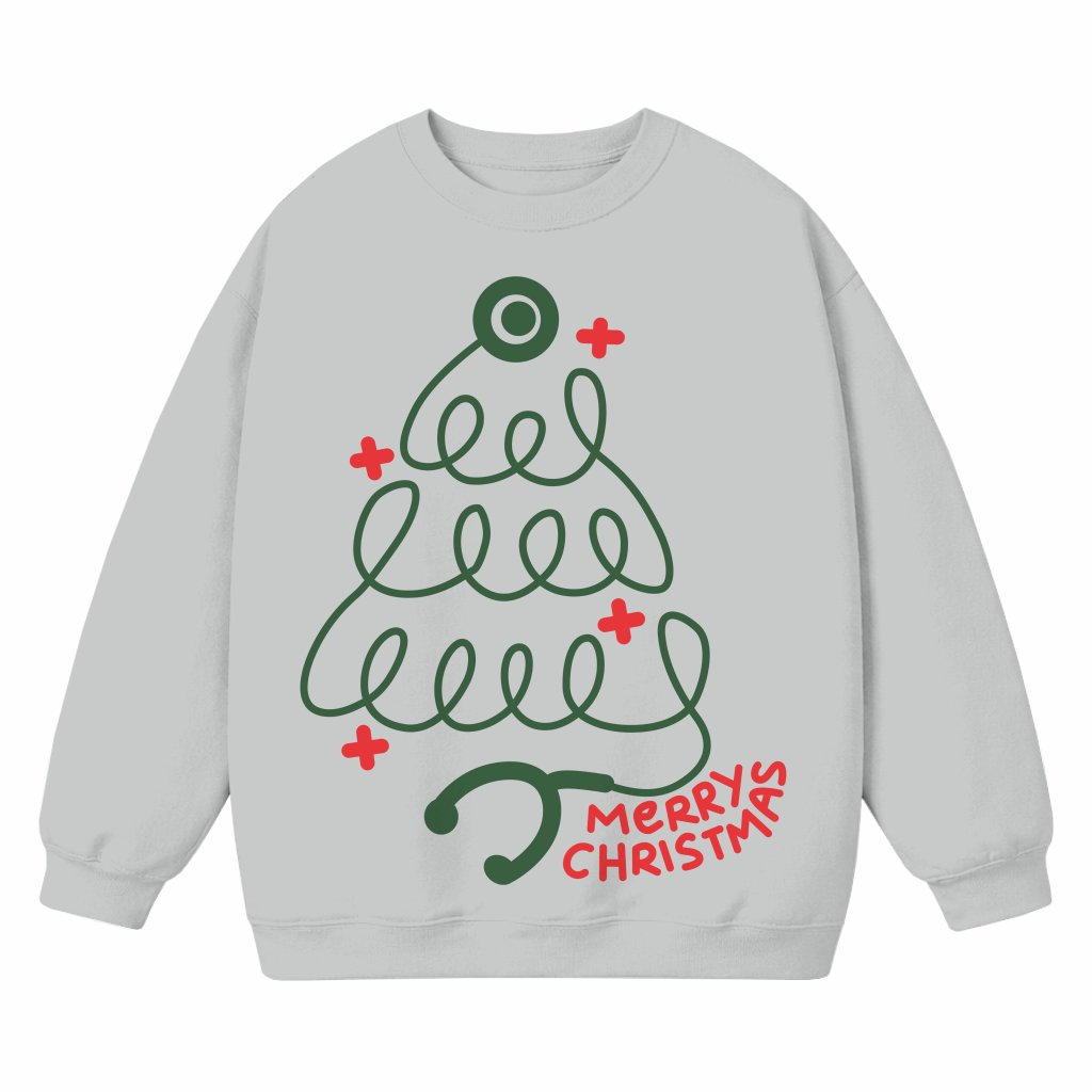 Stethoscope Sweatshirt – Christmas Gift for Nurses Doctors - front view