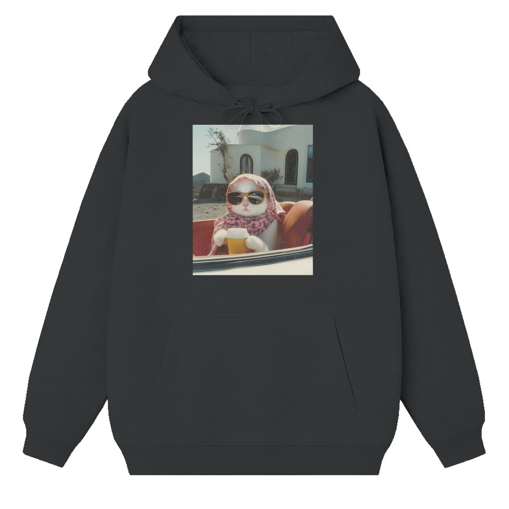 Just A Chill Girl Funny Cat Hoodie – Birthday Gift for Her Vintage - front view