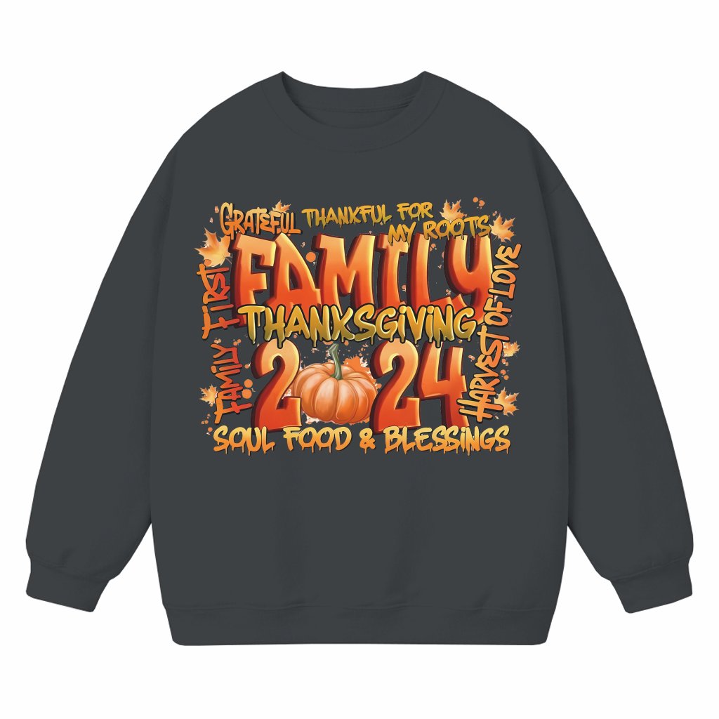 Thankful Grateful Family Reunion Sweatshirt – Thanksgiving Gift for Family - front view