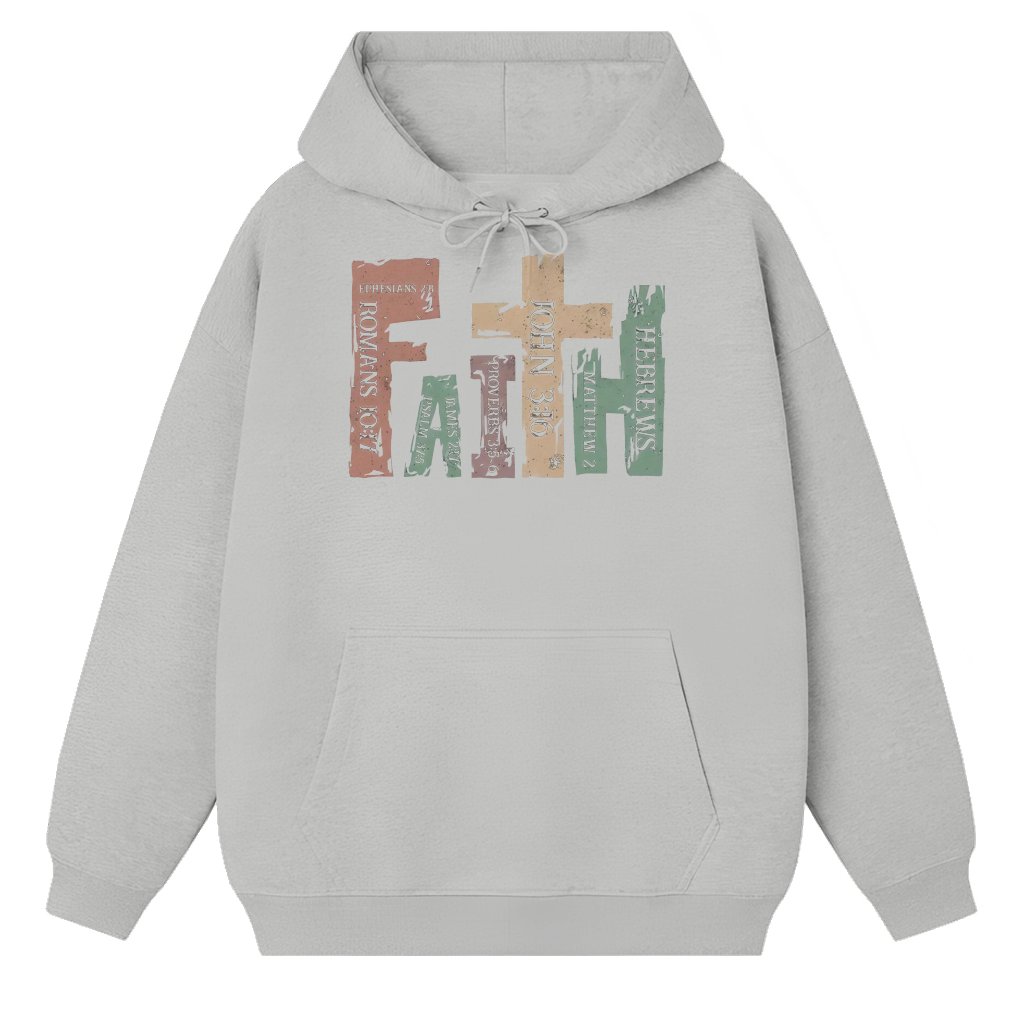 Christian Faith Hoodie – Christian Gift Retro Jesus Cross - front view