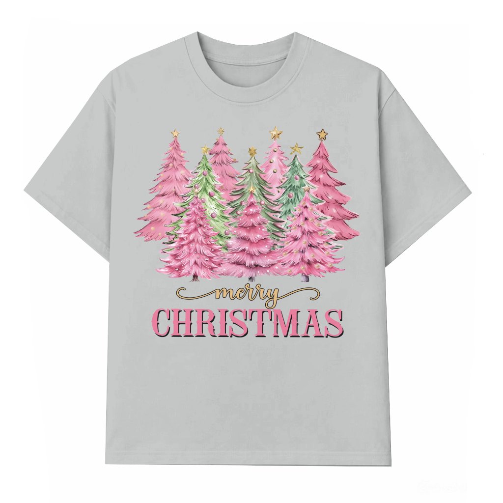 Pink Tree T-shirt – Christmas Gift - front view