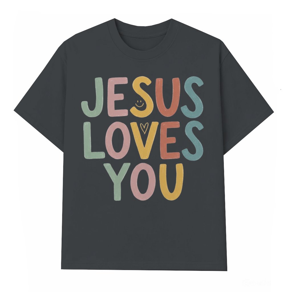 Jesus Loves You T-shirt – Christian Gift Religious Faith Inspirational - front view