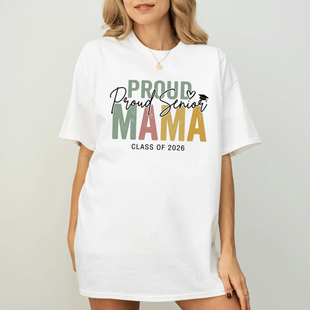 Proud Senior Mama Class of 2026 Shirt – Funny Gift for Graduation, Mom Tee - back view
