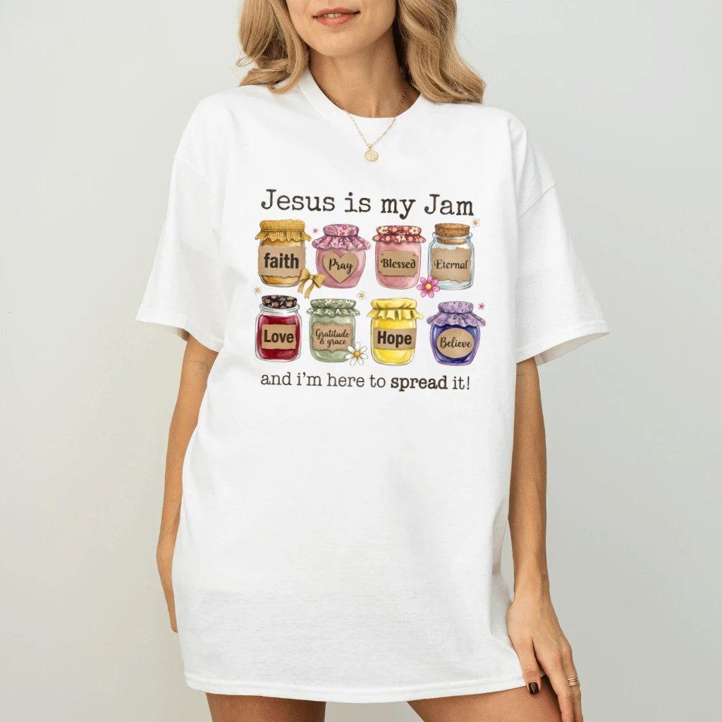 Jesus Is My Jam Here to Spread It T-Shirt – Faith Gift for Christians - back view