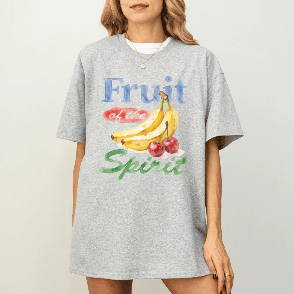 Fruit of the Spirit T-Shirt – Faith Gift for Christians, Bible Verse Tee - detail view