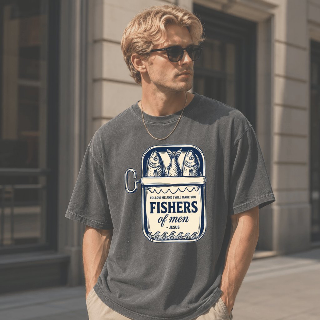 Comfort Colors Fishers of Men Shirt – Faith Gift for Christians Tee - back view