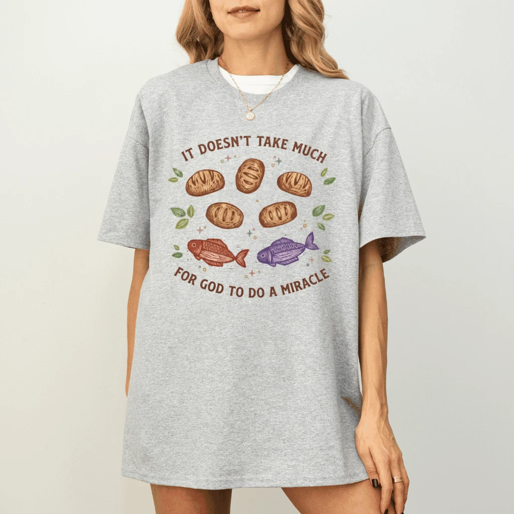 God Can Do a Miracle T-Shirt – Faith Gift for Christians - detail view
