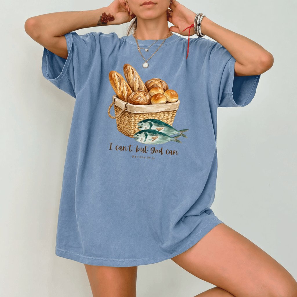Comfort Colors I Can't But God Can Shirt – Faith Gift for Christians - back view
