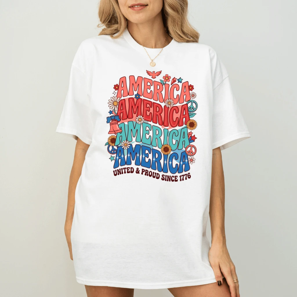 Comfort Colors America Proud Shirt – 4th of July Gift for Patriot - detail view