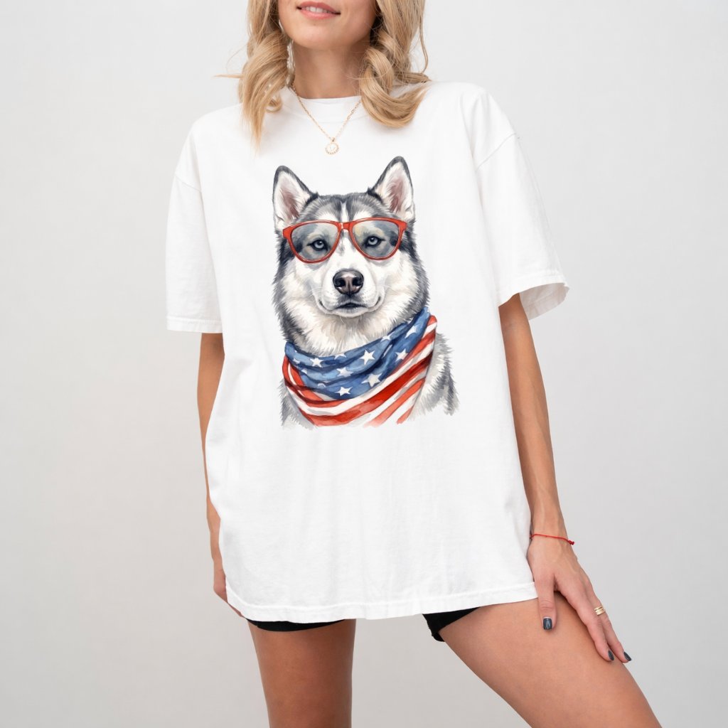 Comfort Colors America Husky T-Shirt – 4th of July Gift for Patriot - detail view
