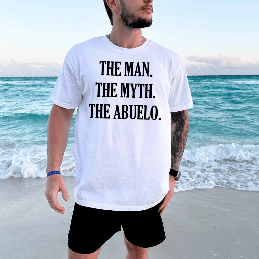 The Man The Myth The Abuelo T-Shirt – Father's Day Gift for Grandpa - detail view