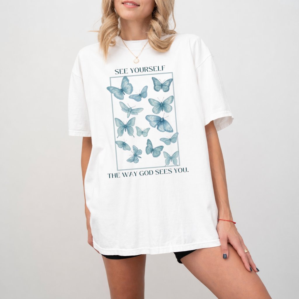 Comfort Colors Like God Sees You Shirt – Gift for Christians - detail view