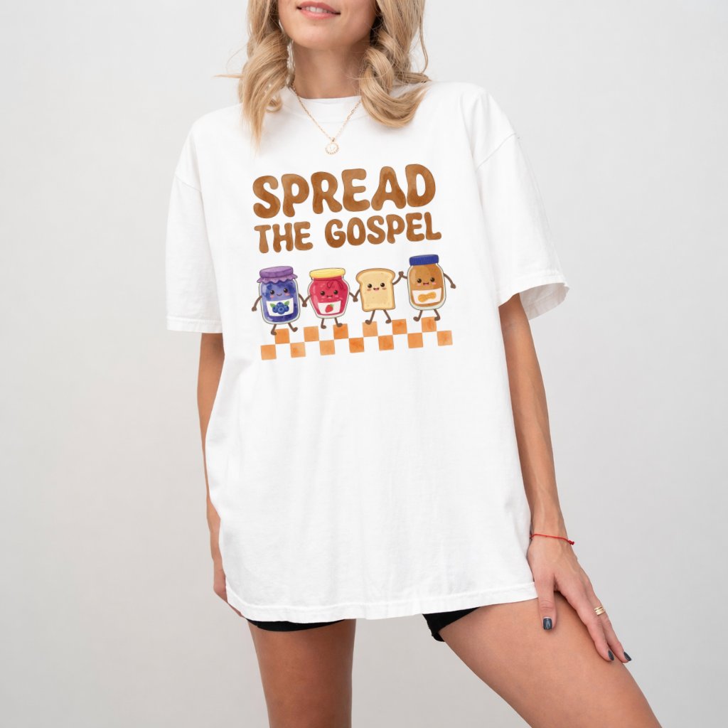 Comfort Colors Spread the Gospel Shirt – Gift for Christians Bible Tee - detail view
