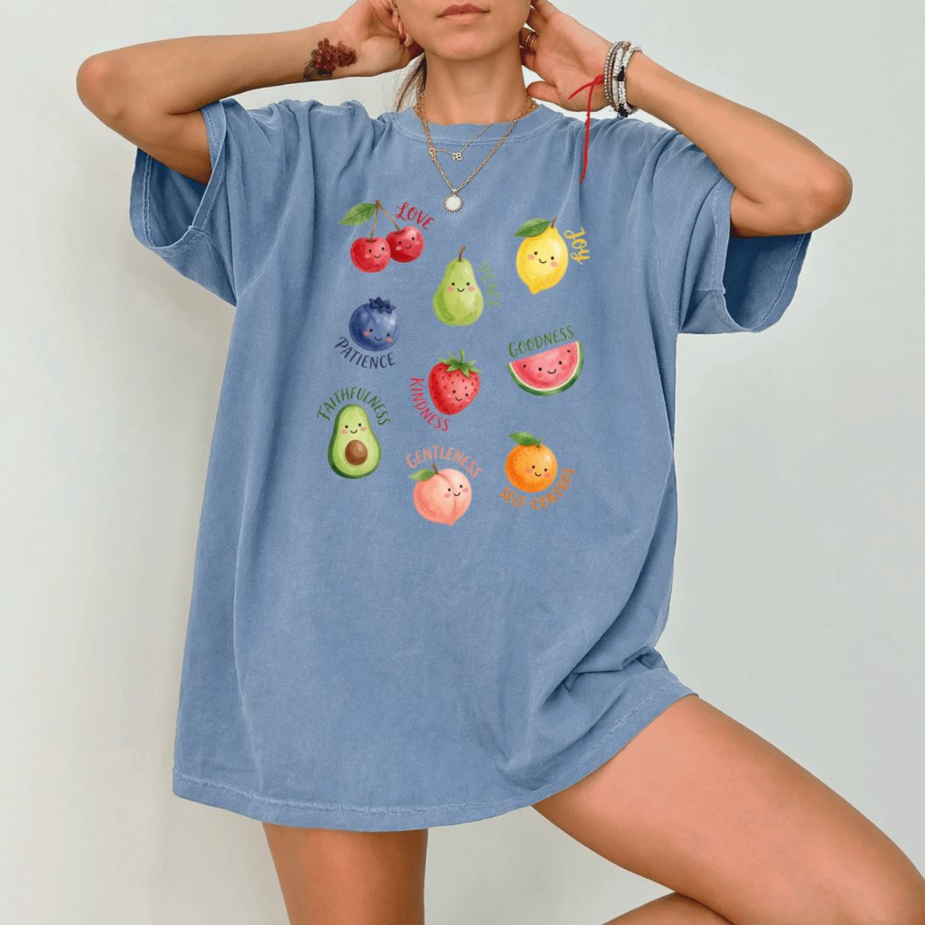 Comfort Colors Fruit of the Spirit Shirt – Gift for Christians Bible - back view