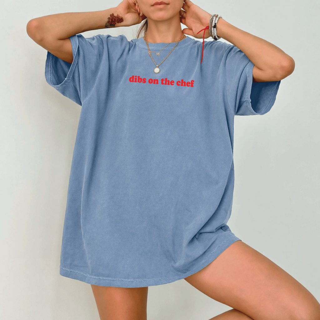 Dibs on the Chef Comfort Colors Shirt – Funny Gift for Chef Wife - back view