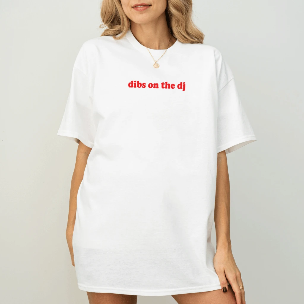Dibs on the DJ Sweatshirt – Funny Gift for DJ Girlfriend - detail view