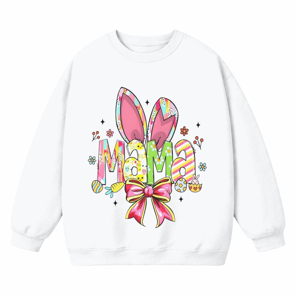 Mama Bunny Sweatshirt – Easter Day Gift for Mama Rabbit Lover - front view