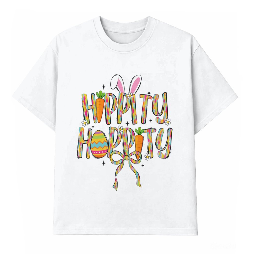 Hoppity Hoppy Bunny Ears T-shirt – Easter Day Gift for Him and Her Bunny Lover - front view