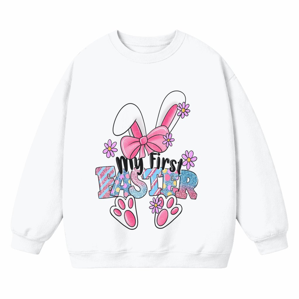 My First Easter Bunny Ears Sweatshirt – Easter Gift for Baby Cute - front view