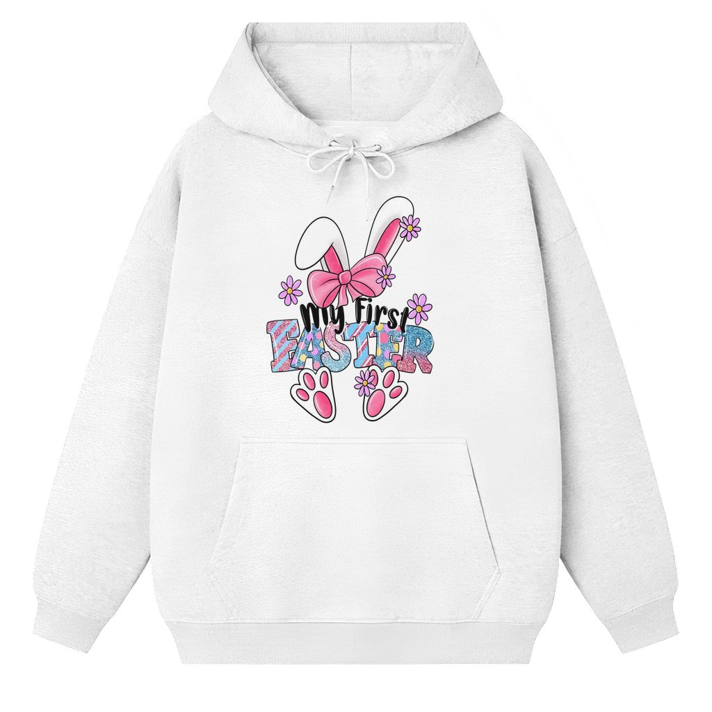 My First Easter Hoodie – Easter Gift for Baby Toddler Cute Bunny Ears - front view