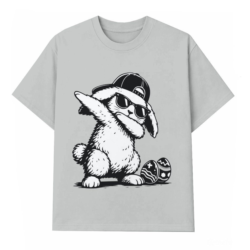 Dabbing Bunny Egg Hunter T-shirt – Easter Gift for Him & Her - front view