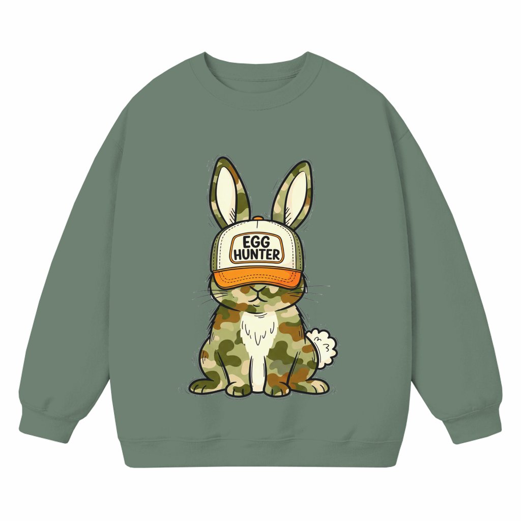 Cute Egg Hunter Camo Bunny Sweatshirt – Easter's Day Gift for Bunny Lovers Funny - front view
