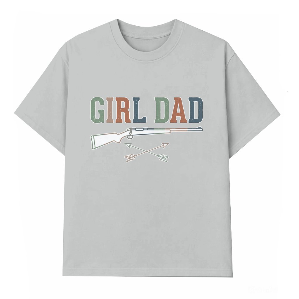 Girl Dad Her Protector Tee – Father's Day Gift for Dad Father of Girls - front view
