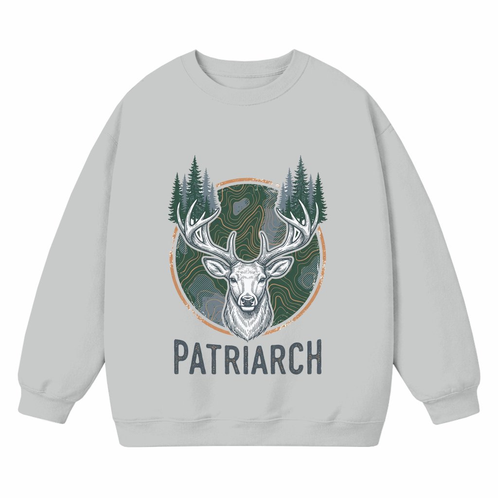 Deer Hunting Sweatshirt – Father's Day Gift for Dad Vintage Patriarch - front view