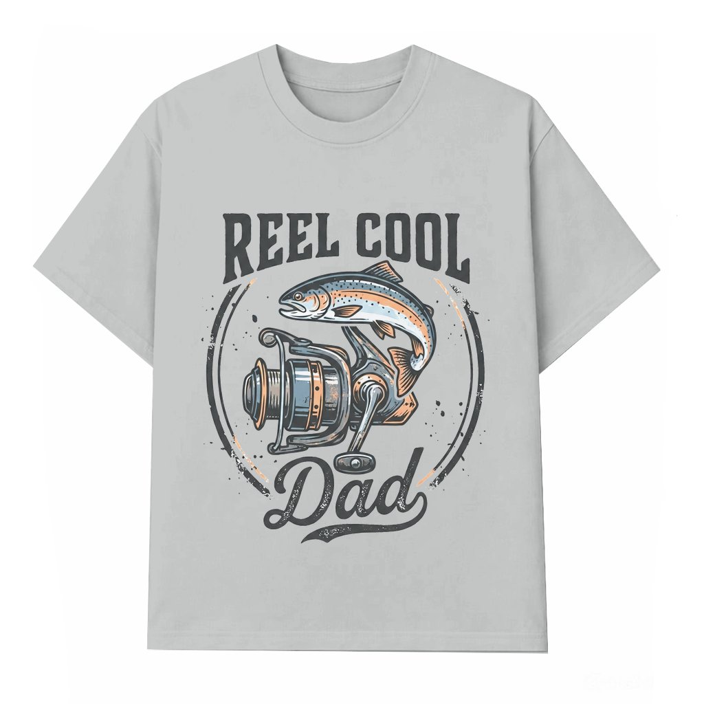 Reel Cool Fishing Dad T-shirt – Father's Day Gift for Dad Funny Vintage - front view