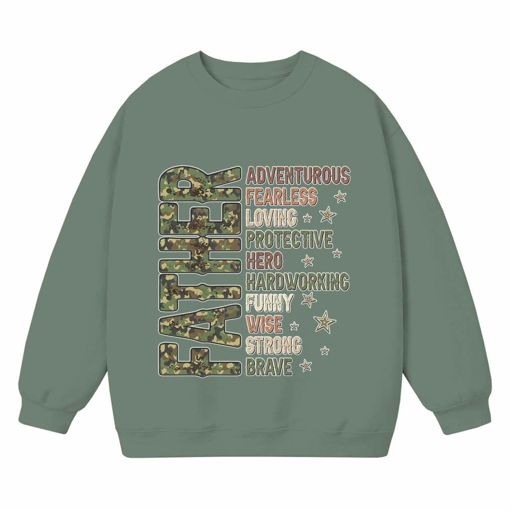 Father Definition Sweatshirt – Father's Day Gift for Dad Camo Protective - front view
