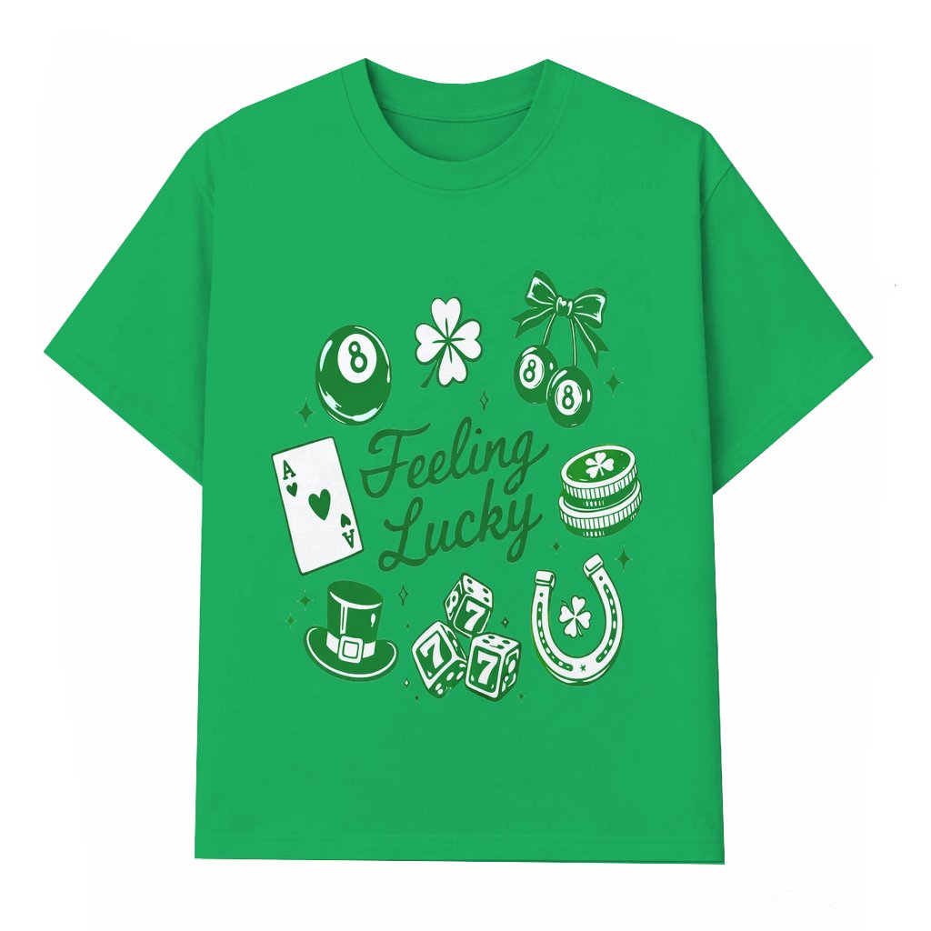 Feeling Lucky T-shirt – St Patrick's Day Gift for Him & Her - front view