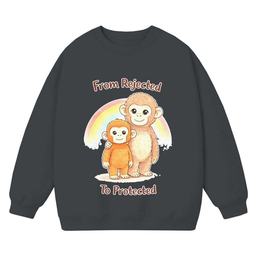 Team Punch Monkey Sweatshirt – Gift for Animal Lovers Funny Graphic - front view