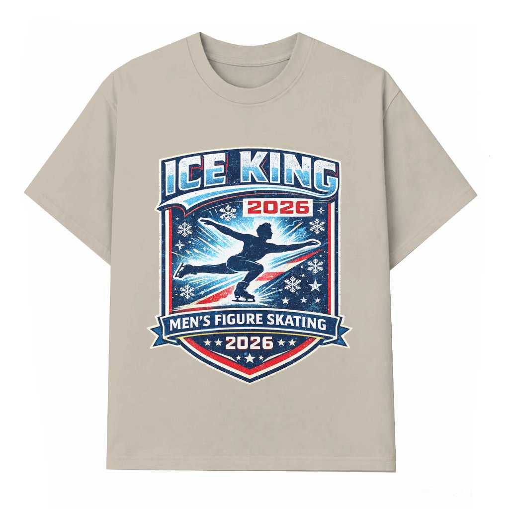 Ice King 2026 T-shirt – Figure Skating Fan Men's Winter Sports - front view