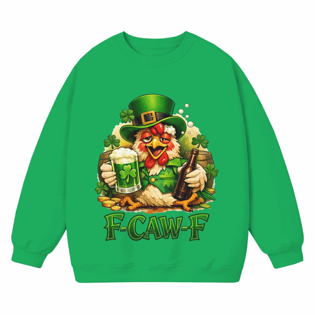 Funny Drunk Irish Chicken Sweatshirt – St. Patrick's Day Gift for Him Her - front view