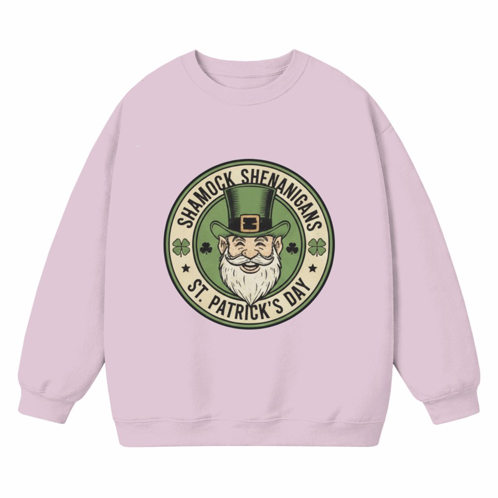 Shamrock Shenanigans Sweatshirt – St. Patrick's Day Gift for Dad Funny Irish Leprechaun - front view