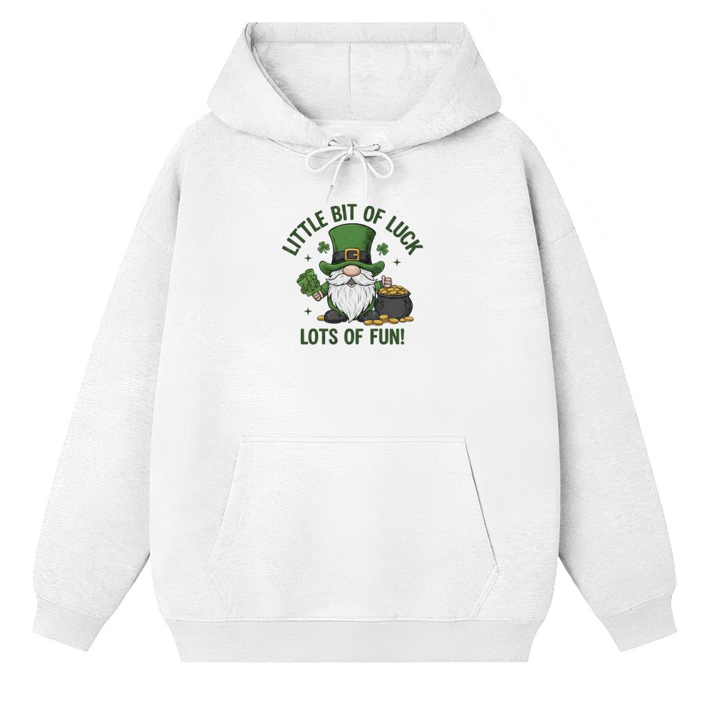 Irish Leprechaun Hoodie – St Patrick's Day Gift for Dad Funny Little Bit Of Luck - front view