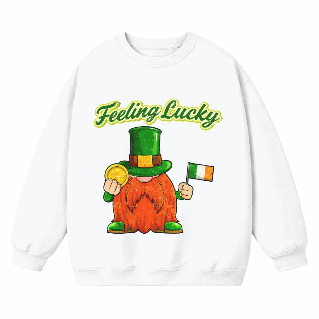 Feeling Lucky Irish Leprechaun Sweatshirt – St. Patrick's Day Gift for Dad - front view