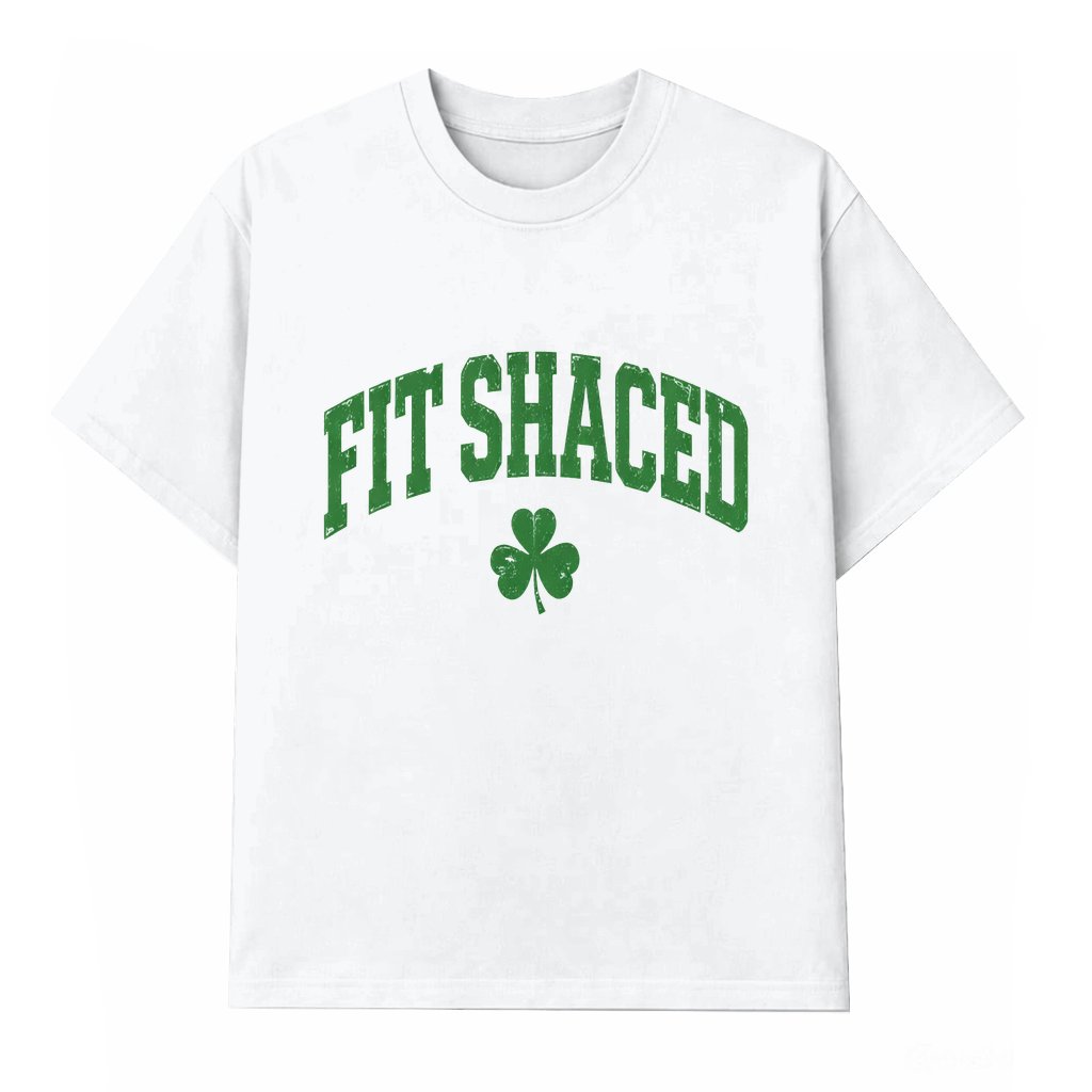 Shaced Irish Clover T-shirt – St Patrick's Day Gift for Beer Lovers Funny Irish Slang Green Beer - front view